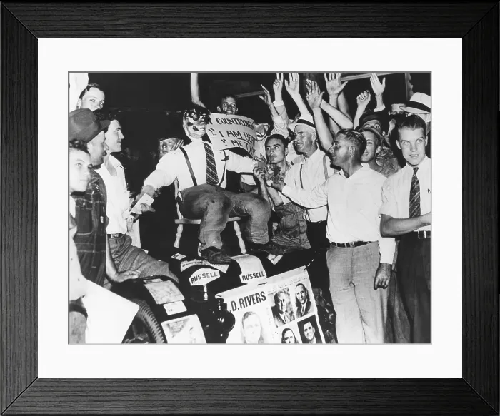 Framed Print : An effigy of Georgia Governor Eugene Talmadge, was displayed on Peachtree Street, Atlanta. Sept. 9, 1936 Framed Print : An effigy of Georgia Governor Eugene Talmadge, was displayed on Peachtree Street, Atlanta. Sept. 9, 1936