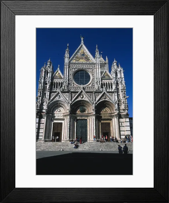 Framed Print : Duomo di Siena. 1150-1380. ITALY. Siena. Cathedral. Main faade, by Giovanni Pisano. Gothic art. Architecture. AISA / Everett Collection**US SALES ONLY**