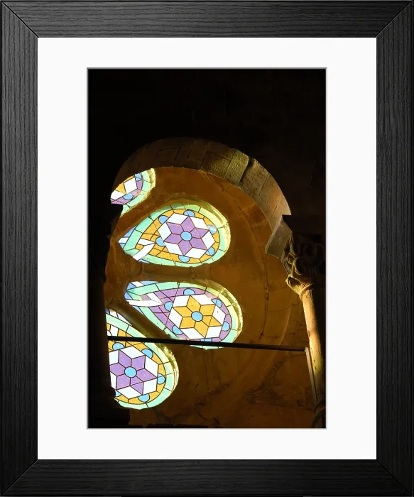 Framed Print : SPAIN. Isona. Church of Santa Maria of Covet. Church of Santa Mara de Covet. Rose window. Glass window. AISA / Everett Collection**US SALES ONLY**