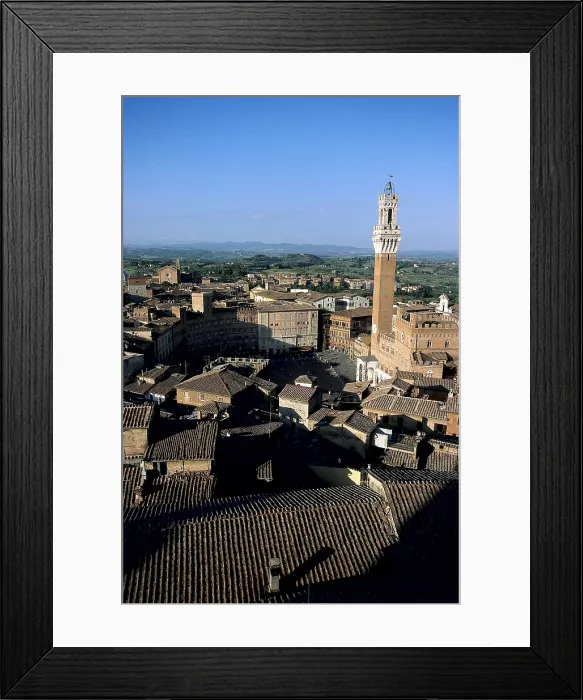 Framed Print : ITALY. Siena. General view of the city with Piazza del Campo and Torre del Mangia. AISA / Everett Collection**US SALES ONLY**