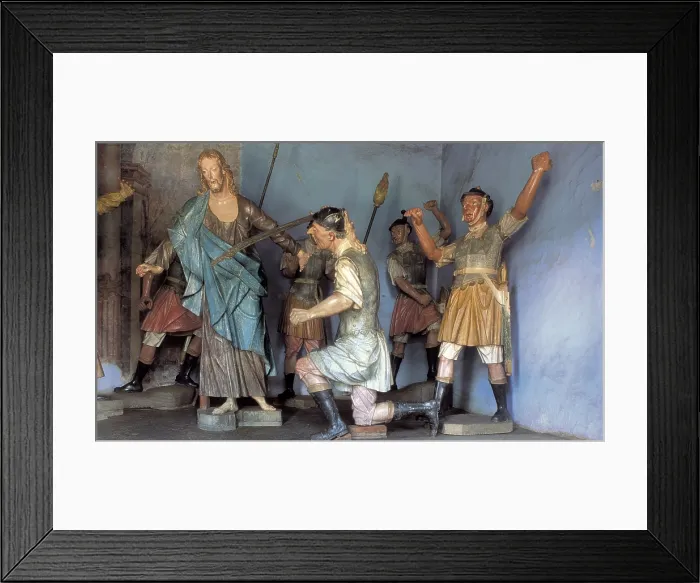 Framed Print : ALEIJADINHO, Antonio Francisco de Lisboa, also called (1738-1814). The arrest of Christ. 1799. BRAZIL. Congonhas do Campo. Church of Bom Jesus do Matosinhos Framed Print : ALEIJADINHO, Antonio Francisco de Lisboa, also called (1738-1814). The arrest of Christ. 1799. BRAZIL. Congonhas do Campo. Church of Bom Jesus do Matosinhos