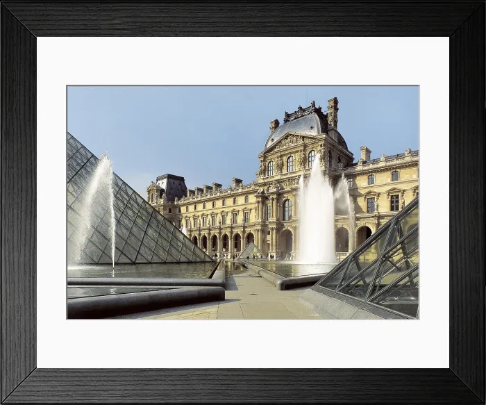Framed Print : PEI, Ieoh Ming (1917). Louvre Pyramid. 1989. FRANCE. LE-DE-FRANCE. PARIS. Paris. Louvre Palace (renaissance, 16th c.) and pyramid. Renaissance art