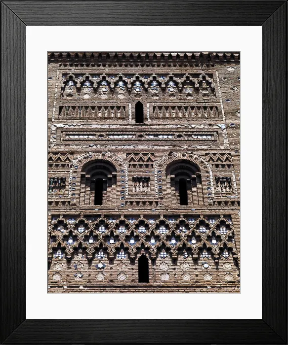 Framed Print : Tower of San Martin. 1315-1316. SPAIN. Teruel. Church of Saint Martin. Ornamental detail. Mudejar art. Architecture. AISA / Everett Collection**US SALES ONLY**