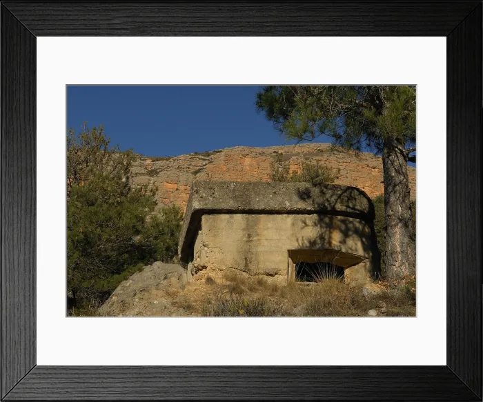 Framed Print : SPAIN. LLEIDA. Pallars Juss. Conca de Tremp. Bunker of the Civil War in the area of Vilanoveta. AISA / Everett Collection**US SALES ONLY**