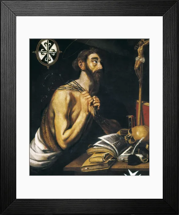 Framed Print : FLORIN, Alonso (17th century). Saint Dominic penitent. 1621. Baroque art. Oil on canvas. SPAIN. Toledo. Holy Cross Museum. AISA / Everett Collection**US SALES ONLY**