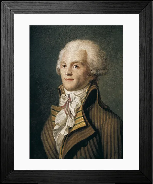 Framed Print : Robespierre, Maximilien de (1758-1794). Portrait. French school (c. 1790). Oil on canvas. FRANCE. Paris. Muse Carnavalet (Carnavalet Museum)