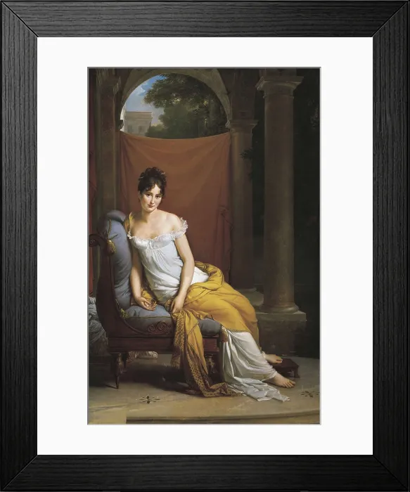 Framed Print : GERARD, Franois (1770-1837). Madame Recamier. beg. 19th c. Neoclassicism. Oil on canvas. FRANCE. Versailles. National Museum of Versailles