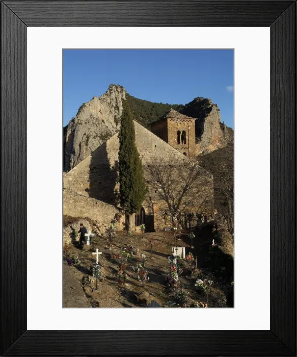 Framed Print : SPAIN. Abella de la Conca. Conca de Tremp. Coca Dell. Church of Sant Esteve. Romanesque art. Architecture. AISA / Everett Collection**US SALES ONLY**