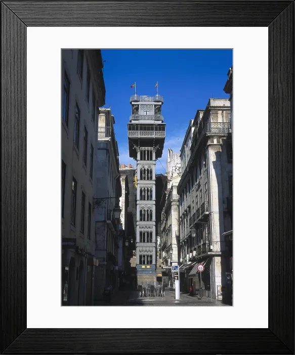 Framed Print : PORTUGAL. Lisbon. Cidade Baixa district. Santa Justa viewpoint (1902), built by Raul Mesnier, disciple of Eiffel. AISA / Everett Collection**US SALES ONLY**