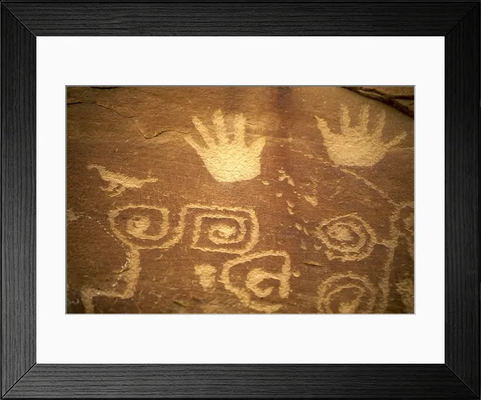 Framed Print : UNITED STATES OF AMERICA. COLORADO. Mesa Verde National Park. Petroglyphs of the Pueblo or Anazasi Indians. Detail of Sipapu, place where the Pueblo Indians arose on the Earth Framed Print : UNITED STATES OF AMERICA. COLORADO. Mesa Verde National Park. Petroglyphs of the Pueblo or Anazasi Indians. Detail of Sipapu, place where the Pueblo Indians arose on the Earth