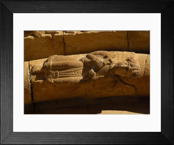Framed Print : SPAIN. Isona. Church of Santa Maria of Covet. Church of Santa Mara de Covet. Faade. Romanesque art. Sculpture. AISA / Everett Collection**US SALES ONLY**