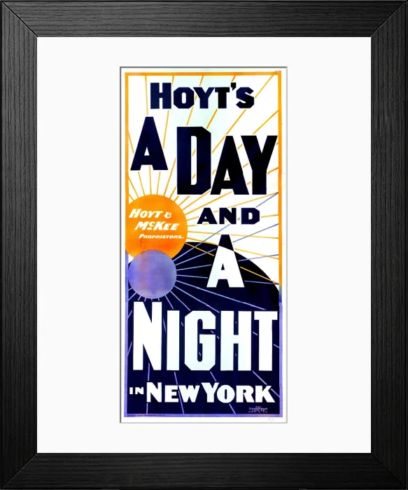 Framed Print : Hoyt's A day and a night in New York, lithograph poster for the play by Charles Hale Hoyt, circa 1898