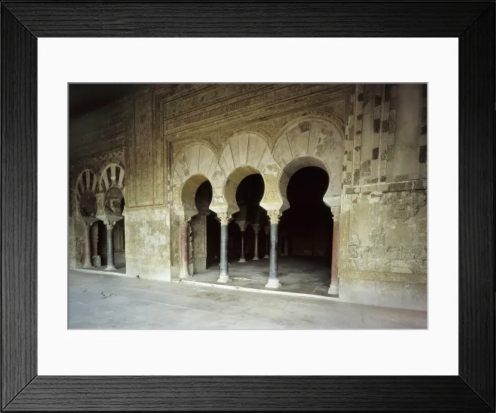 Framed Print : SPAIN. Cordoba. Medina Azahara. Detail of the arches of Abd al-Rahman III's Hall (10th c.). Hispano-Moresque art. Caliphate period. Architecture