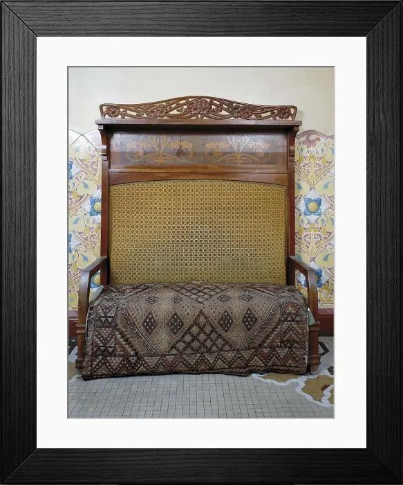 Framed Print : HOMAR i MESQUIDA, Gaspar (1870-1953). Sofa. 1901-1907. SPAIN. Reus. Navs House. Modernism. Furniture. AISA / Everett Collection**US SALES ONLY**