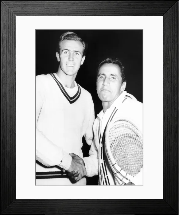 Framed Print : Tennis Pros, Ecuador's of Pancho Segura (right) and Ken McGregor at Madison Square Garden. Jan. 10, 1953 Framed Print : Tennis Pros, Ecuador's of Pancho Segura (right) and Ken McGregor at Madison Square Garden. Jan. 10, 1953