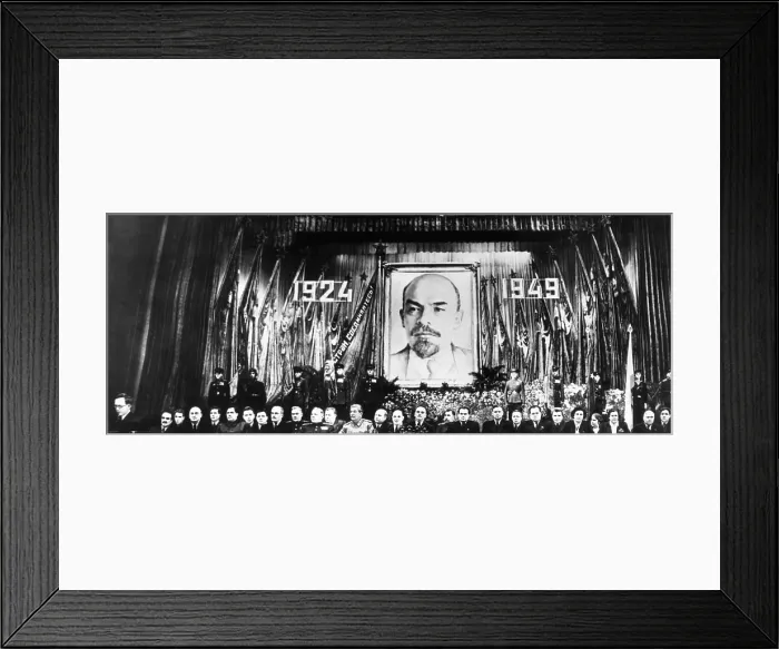 Framed Print : 26 Soviet leaders gather in Moscow for the 25th anniversary of Lenin's death. Jan. 22, 1949 Framed Print : 26 Soviet leaders gather in Moscow for the 25th anniversary of Lenin's death. Jan. 22, 1949