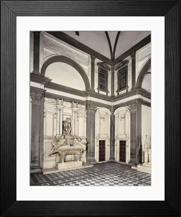 Framed Print : Michelangelo (1475-1564). Tomb of Lorenzo de Medici. 1524-1531; Medici Chapel. 1526-1533. ITALY. Florence. Church of St. Lawrence.. Renaissance art. Cinquecento Framed Print : Michelangelo (1475-1564). Tomb of Lorenzo de Medici. 1524-1531; Medici Chapel. 1526-1533. ITALY. Florence. Church of St. Lawrence.. Renaissance art. Cinquecento