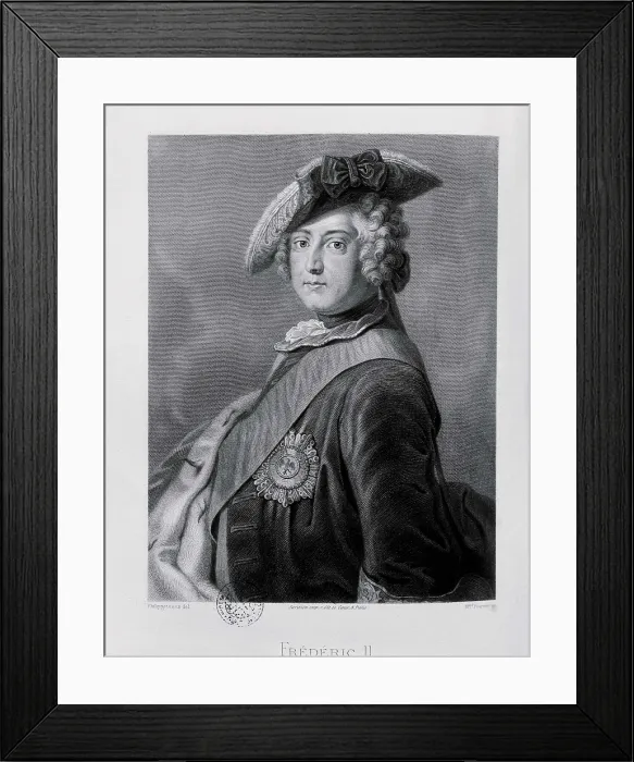Framed Print : FREDERICK II 'the Geat' (1712-1786). Etching. AISA / Everett Collection**US SALES ONLY**