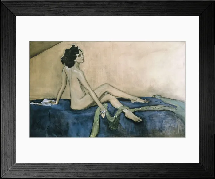 Framed Print : SEROV, Valentin Alexandrovich (1865-1911). Portrait of Ida Rubinstein. 1910. Tempera and charcoal on canvas. Painting. RUSSIA. Saint Petersburg. State Russian Museum