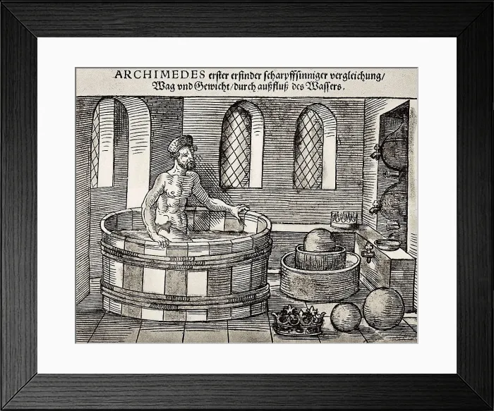 Framed Print : ARCHIMEDES (257-212 BC). Xylography. SPAIN. Madrid. National Library. AISA / Everett Collection**US SALES ONLY**