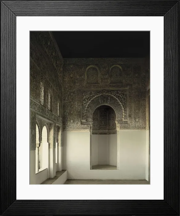 Framed Print : Alhambra. SPAIN. Granada. Alhambra. Oratory Mihrab. Hispano-Moresque art. Nasrid dynasty. Architecture. AISA / Everett Collection**US SALES ONLY**