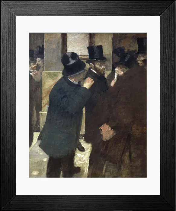 Framed Print : DEGAS, Edgar (1834-1917). At the Stock Exchange. 1878-1879. Scene with Ernest May, financier and collector. Impressionism. Oil on canvas. FRANCE. Paris