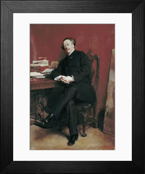 Framed Print : MEISSONIER, Ernest (1815-1891). Portrait of Alexandre Dumas fils. 1877. Oil on canvas. Private Collection. AISA / Everett Collection**US SALES ONLY** Framed Print : MEISSONIER, Ernest (1815-1891). Portrait of Alexandre Dumas fils. 1877. Oil on canvas. Private Collection. AISA / Everett Collection**US SALES ONLY**