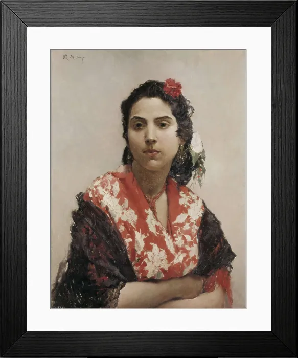 Framed Print : MADRAZO, Raimundo (1841-1920). Gypsy Woman. end 19th c. Neoclassicism. Oil on canvas. SPAIN. Madrid. Prado Museum. AISA / Everett Collection**US SALES ONLY**