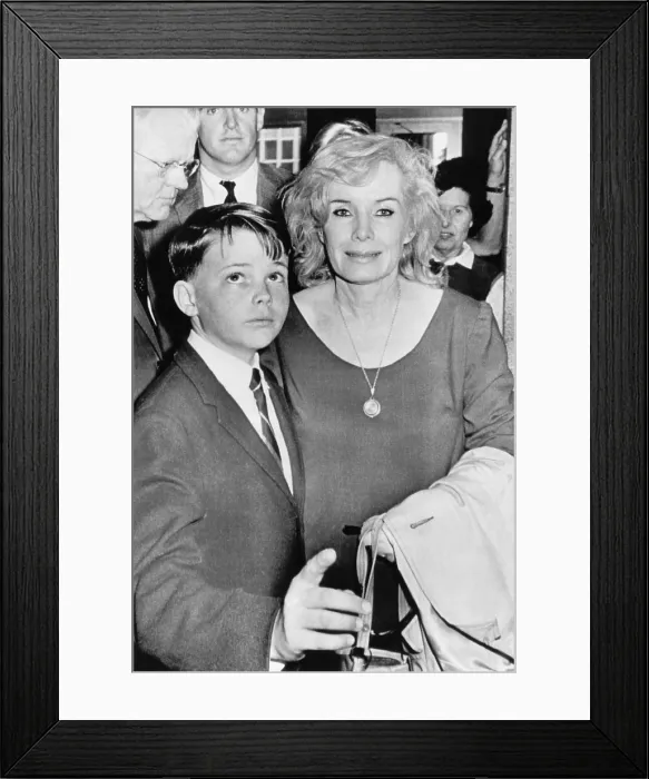 Framed Print : Candace Mossler and her son Edward during her trial for the murder of her husband, Jacques. Jan. 1967
