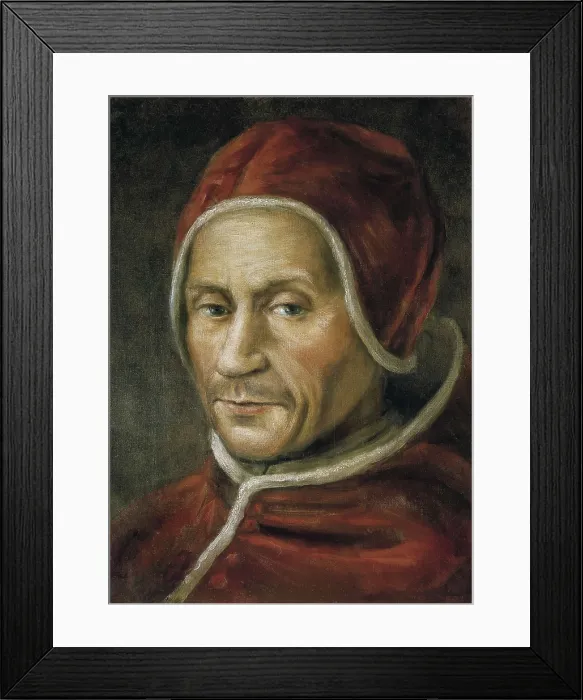 Framed Print : ADRIAN VI (1459-1523). Portrait of Paul V. Maes, copy from Jan Van Scorel's original. Painting. AISA / Everett Collection**US SALES ONLY**