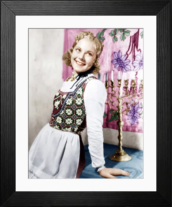 Framed Print : HAPPY LANDING, Sonja Henie, 1938. 20th Century-Fox Film Corporation, TM & Copyright / courtesy Everett Collection Framed Print : HAPPY LANDING, Sonja Henie, 1938. 20th Century-Fox Film Corporation, TM & Copyright / courtesy Everett Collection