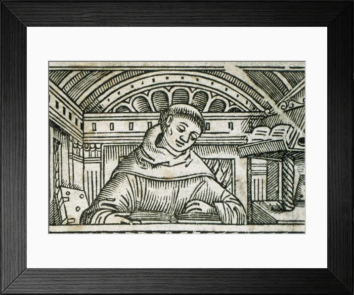 Framed Print : DUNS SCOTUS, John (1266-1308). Portrait of an edition of his works from 1530. Xylography. AISA / Everett Collection**US SALES ONLY**