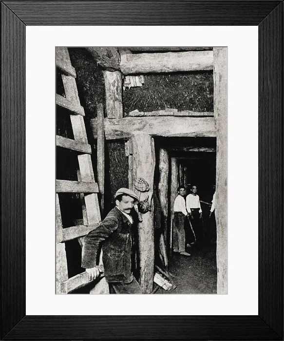 Framed Print : SPAIN. Barcelona. Spain (1928). Barcelona. Building a tunnel of the subway in Sants station.. AISA / Everett Collection**US SALES ONLY**