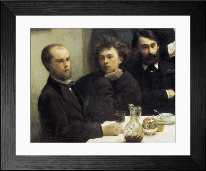 Framed Print : AISA / Everett Collection FANTIN-LATOUR, Henri-Thodore (1836-1904). A Corner of the Table. 1872. Detail: Paul Verlaine, Arthur Rimbaud and Elzar Bonnier Framed Print : AISA / Everett Collection FANTIN-LATOUR, Henri-Thodore (1836-1904). A Corner of the Table. 1872. Detail: Paul Verlaine, Arthur Rimbaud and Elzar Bonnier