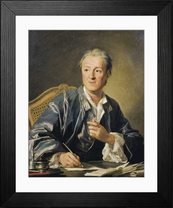 Framed Print : VAN LOO, Louis Michel (1707-1771). Denis Diderot. 1767. Portrait writting. Rococo art. Oil on canvas. FRANCE. Paris. Louvre Museum. AISA / Everett Collection**US SALES ONLY** Framed Print : VAN LOO, Louis Michel (1707-1771). Denis Diderot. 1767. Portrait writting. Rococo art. Oil on canvas. FRANCE. Paris. Louvre Museum. AISA / Everett Collection**US SALES ONLY**