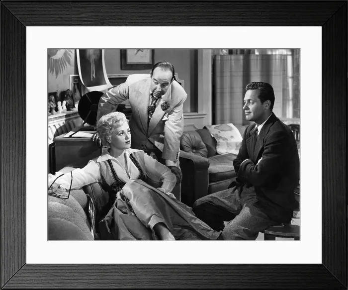 Framed Print : BORN YESTERDAY, Judy Holliday, Broderick Crawford, William Holden, 1950