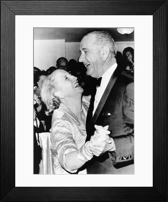 Framed Print : Margaret Truman Daniel dances with President Johnson at the Inaugural Ball at the Mayflower Hotel. She was the only daughter of former President Harry Truman. Jan. 20, 1965 Framed Print : Margaret Truman Daniel dances with President Johnson at the Inaugural Ball at the Mayflower Hotel. She was the only daughter of former President Harry Truman. Jan. 20, 1965