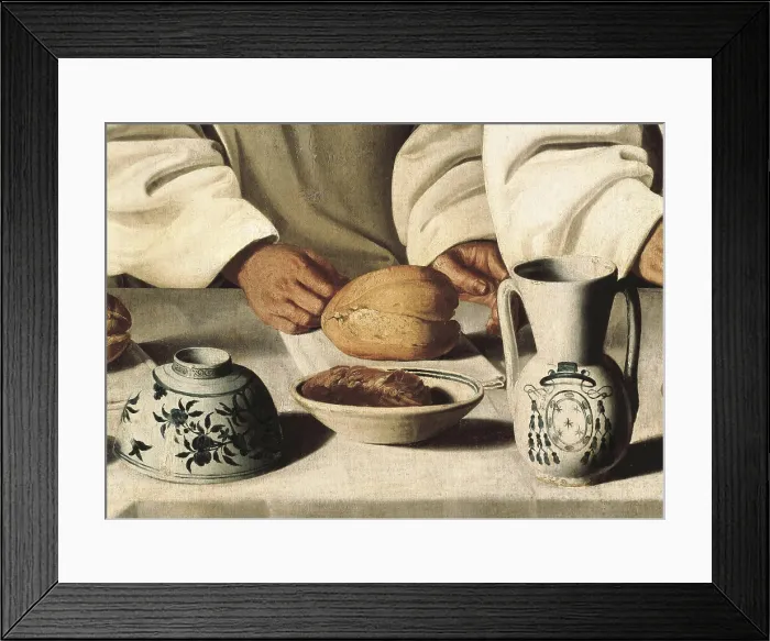 Framed Print : ZURBARAN, Francisco de (1598-1664). St. Hugh in the Refectorium. ca. 1655. Central detail. Baroque art. Oil on canvas. SPAIN. Sevilla. Fine Arts Museum Framed Print : ZURBARAN, Francisco de (1598-1664). St. Hugh in the Refectorium. ca. 1655. Central detail. Baroque art. Oil on canvas. SPAIN. Sevilla. Fine Arts Museum