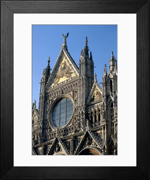 Framed Print : Duomo di Siena. 1150-1380. ITALY. Siena. Cathedral. Duomo or Cathedral. Main faade, work by Giovanni Pisano. Gothic art. Architecture. AISA / Everett Collection**US SALES ONLY** Framed Print : Duomo di Siena. 1150-1380. ITALY. Siena. Cathedral. Duomo or Cathedral. Main faade, work by Giovanni Pisano. Gothic art. Architecture. AISA / Everett Collection**US SALES ONLY**