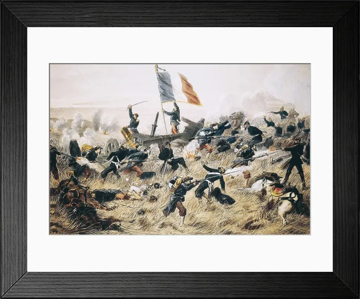 Framed Print : Franco-Prussian War. Battle of Gravelotte (1870). Litography. AISA / Everett Collection**US SALES ONLY** Framed Print : Franco-Prussian War. Battle of Gravelotte (1870). Litography. AISA / Everett Collection**US SALES ONLY**