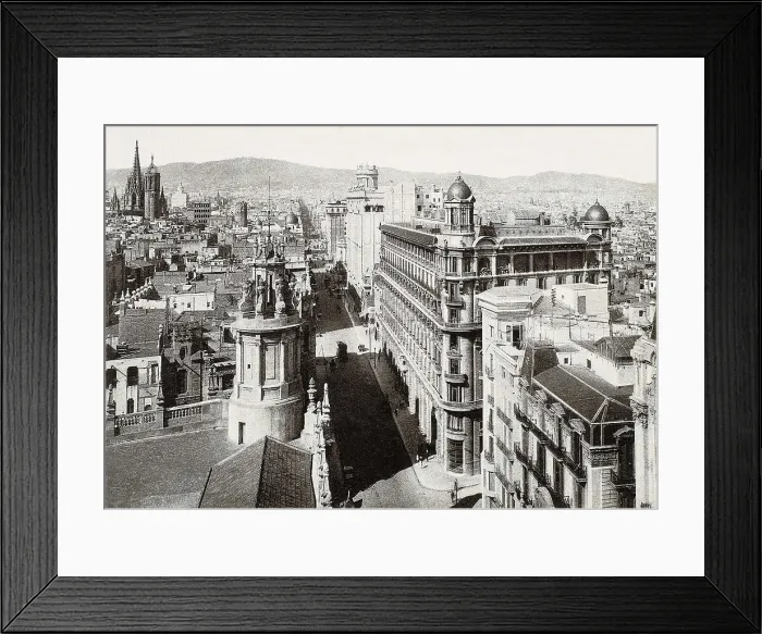 Framed Print : SPAIN. Barcelona. Spain (20th c.). Barcelona. Va Layetana. AISA / Everett Collection**US SALES ONLY** Framed Print : SPAIN. Barcelona. Spain (20th c.). Barcelona. Va Layetana. AISA / Everett Collection**US SALES ONLY**