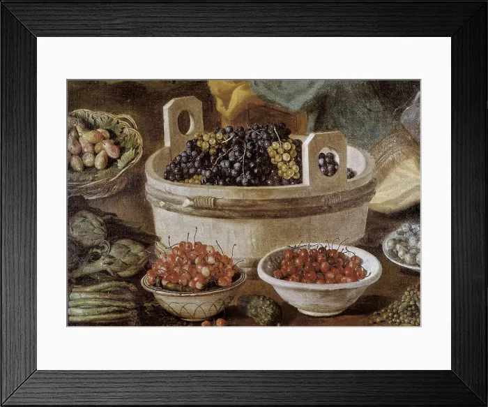 Framed Print : CAMPI, Vincenzo (1536-1591). The Fruit Seller. ca. 1580. Left lower detail. Renaissance art. Cinquecento. Oil on canvas. ITALY. Milan. Pinacotheca of Brera Framed Print : CAMPI, Vincenzo (1536-1591). The Fruit Seller. ca. 1580. Left lower detail. Renaissance art. Cinquecento. Oil on canvas. ITALY. Milan. Pinacotheca of Brera