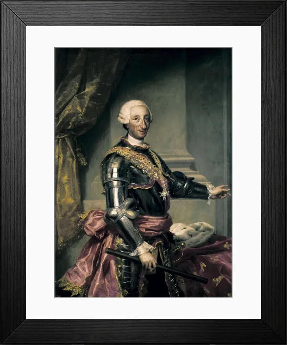 Framed Print : MENGS, Anton Raphael (1728-1779). Portrait of Charles III. 1761. Neoclassicism. Oil on canvas. SPAIN. Madrid. Prado Museum. AISA / Everett Collection**US SALES ONLY**