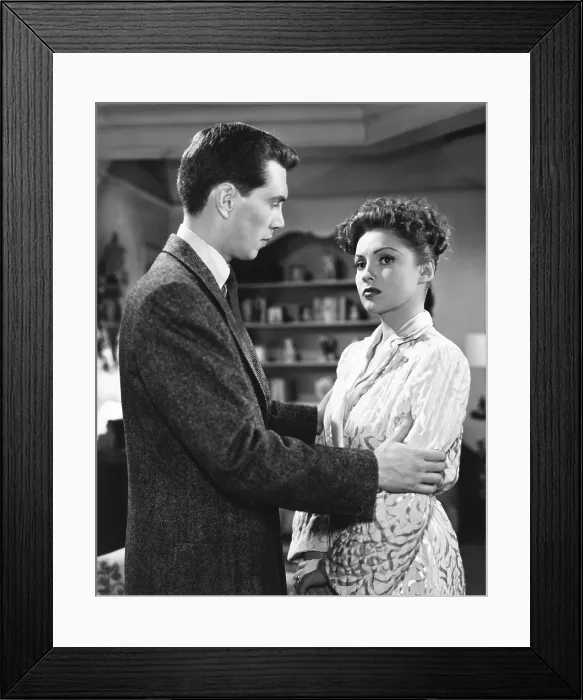 Framed Print : JANIE GETS MARRIED, from left: Robert Hutton, Joan Leslie, 1946