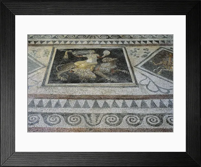 Framed Print : GREECE. Delos. House of the Masks. House of the Masks (2nd c. BC). Mosaic. Hellenistic art. Mosaic. AISA / Everett Collection**US SALES ONLY**