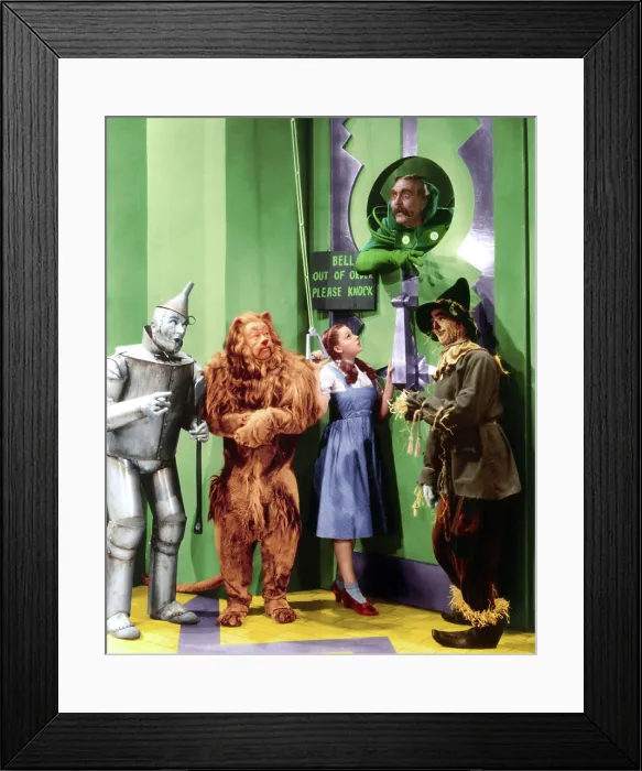Framed Print : THE WIZARD OF OZ, Jack Haley, Bert Lahr, Judy Garland, Frank Morgan, Ray Bolger, 1939