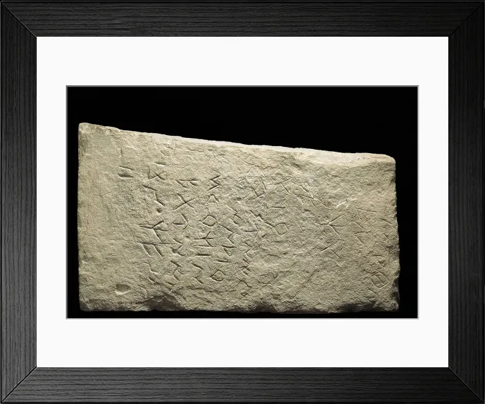Framed Print : Limestone tombstone with inscription. Iberian art. Relief on rock. SPAIN. Madrid. National Museum of Archaeology. Proc: SPAIN. VALENCIA. AISA / Everett Collection**US SALES ONLY** Framed Print : Limestone tombstone with inscription. Iberian art. Relief on rock. SPAIN. Madrid. National Museum of Archaeology. Proc: SPAIN. VALENCIA. AISA / Everett Collection**US SALES ONLY**