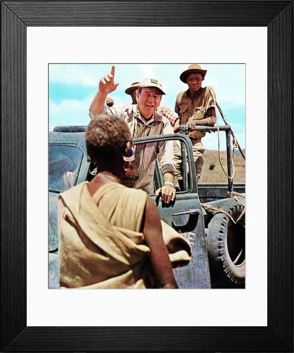 Framed Print : HATARI!, John Wayne, 1962