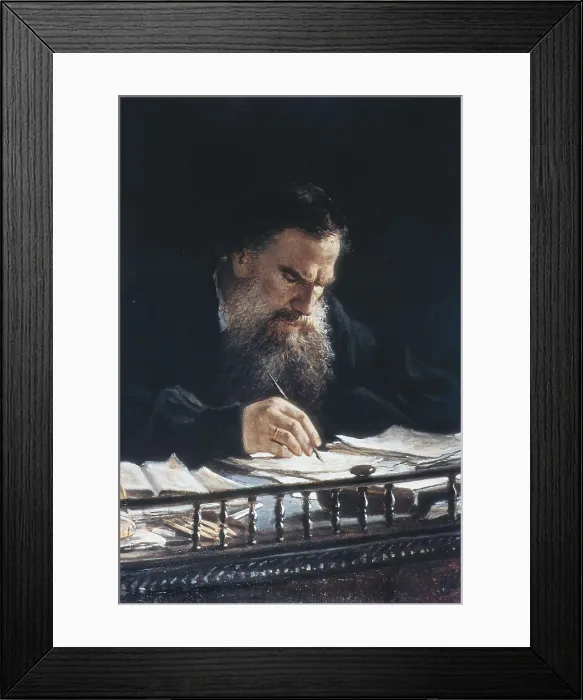 Framed Print : GAY, Nikolai Nikolaievich (1831-1894). Portrait of Leon Tolstoy. 1883. Oil on canvas. RUSSIA. Saint Petersburg. State Russian Museum. AISA / Everett Collection**US SALES ONLY**