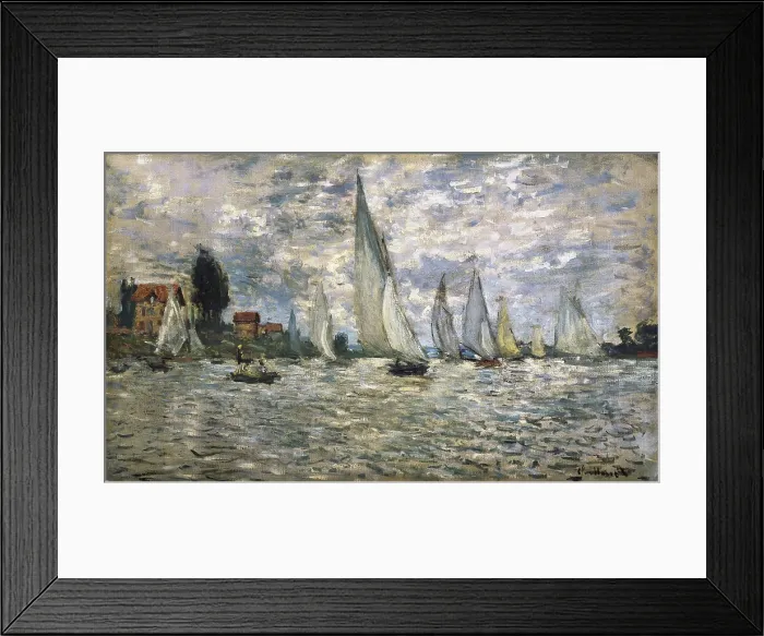 Framed Print : MONET, Claude (1840-1926). The Boats, or Regatta at Argenteuil. c. 1874. Impressionism. Oil on canvas. FRANCE. Paris. Muse d'Orsay (Orsay Museum)